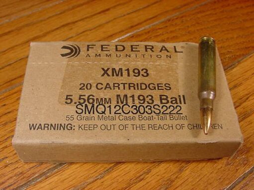 Federal XM193 5.56x45mm 55 GR FMJ 500 Rounds